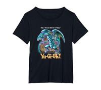 Yu-Gi-Oh! Blue Eyes White Dragon PAPL2500 T-Shirt, Women's Plus, Black, 6X