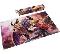 YU-GI-OH Jaden & Yubel Game Mat, Blue and White, Red and Black