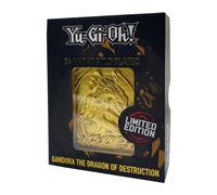 Yu-Gi-Oh! Limited Edition 24K Gold Plated Gandora the Dragon of Destruction Collectible Metal Card | Officially Licensed, Individually Numbered with Display Stand