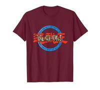 Yu-Gi-Oh! Ring Logo Gaming Apparel Battle Merch PAPL606 T-Shirt, Men, Burgundy, Large