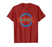 Yu-Gi-Oh! Ring Logo Gaming Apparel Battle Merch PAPL606 T-Shirt, Men, Cranberry Red, Medium