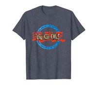 Yu-Gi-Oh! Ring Logo Gaming Apparel Battle Merch PAPL606 T-Shirt, Men, Heather Blue, X-Large