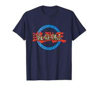 Yu-Gi-Oh! Ring Logo Gaming Apparel Battle Merch PAPL606 T-Shirt, Men, Navy Blue, 4X-Large