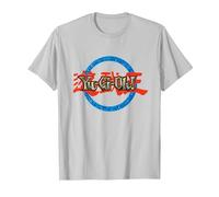 Yu-Gi-Oh! Ring Logo Gaming Apparel Battle Merch PAPL606 T-Shirt, Men, Silver Grey, Small