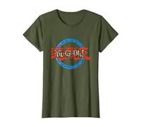 Yu-Gi-Oh! Ring Logo Gaming Apparel Battle Merch PAPL606 T-Shirt, Women, Olive Green, Small