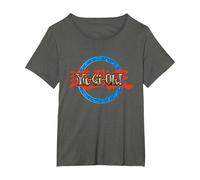 Yu-Gi-Oh! Ring Logo Gaming Apparel Battle Merch PAPL606 T-Shirt, Women's Plus, Asphalt Grey, 4X