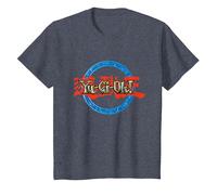Yu-Gi-Oh! Ring Logo Gaming Apparel Battle Merch PAPL606 T-Shirt, Youth, Heather Blue, Large