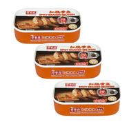 Yu Jia Xiang Spicy Fried & Braised Seafood 80g (Pack of 3) - Yellow Croaker, Beltfish, Roasted EEL & Mixed Flavours - Ready-to-Eat Savoury Asian Food (Braised Beltfish)