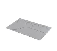 YU Series Silicone Espresso Tamping Mat, Non-Slip Barista Tool with Storage Pad, Home Coffee Accessories(Grey Slotted)