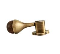 YUAEB biao Boutique Shop UK Cabinet Pulls Teardrop Design, Flat Floral Base, Vintage Walnut Wood and Brass for Drawers and Wardrobes(Bronze)