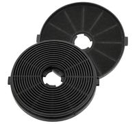 Yuaerbuo 2 Pcs Black Extractor Fan Carbon Filters, Circular Cooker Hood Filter Replacement 133×133×17mm Universal Activated Recirculating Carbon Charcoal Filter Maintenance of Kitchen Range Hoods