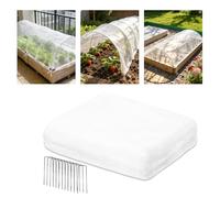 Yuaerbuo 3x6m Garden Insect Netting Fine Mesh Vegetable Protection, Garden Mesh, Grass Seed Protector From Birds, Insect Netting Fine, Greenhouse Row Cover, with 12 Pegs