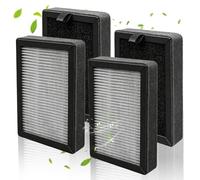 Yuaerbuo 4 Pack Replacement for Levoit Air Purifier Filter Compatible with LV-H128/LV-H13EU, Hepa Filter and Activated Carbon 3 Stage Compatible with LV-H128-RF/LV-H13EU-RF