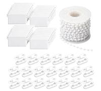 Yuaerbuo 50PCS Vertical Blind Weights and Chains, 89MM Vertical Blinds Slats, Vertical Blind Weight Kit - 50 Weights, 20M Chains, 20 Connectors for Blinds Accessories Parts, Window Blinds Accessories