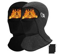 Yuaerbuo Black Balaclava Ski Face Mask Motorcycle Cycling Neck Warmer, Cold Winter Thermal for Motorbike Skiing Cycling Helmet, Windproof Thermal Balaclava Ski Face (UK, Alpha, M, Black and Grey)