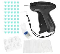 Yuaerbuo Clothing Labeling Gun, Gift Tag, Labeling Machine, Black Clothing Labeling Gun, Staple Gun with 5 Replacement Needles, 2000 Staples Threads, 250 Clothing Labels, 50 Luminous Buckles