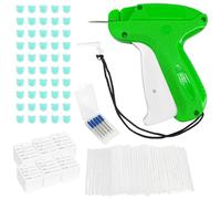Yuaerbuo Clothing Labeling Gun, Gift Tag, Labeling Machine, Green Clothing Labeling Gun, Staple Gun with 5 Replacement Needles, 2000 Staples Threads, 250 Clothing Labels, 50 Luminous Buckles