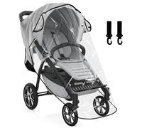 Yuaerbuo Universal Clear Stroller Rain Cover, Universal Rain Cover for Pushchair, Breathable Rain and Wind Proof Covers for Pram, Baby Travel Raincover with Hook and Loop Fasteners for Outdoors