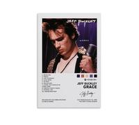 Yuagaiou Jeff Poster Buckley Music Album Cover Vintage Music Posters for Room Aesthetic Canvas Wall Art Bedroom Decor12x18inch(30x45cm)