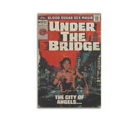 Yuagaiou Red Poster Hot Chili Peppers Rock Band Music Comics Music Posters for Room Aesthetic Canvas Wall Art Bedroom Decor12x18inch(30x45cm)