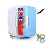 YuAiStore Multifunctional Mini Fridge,4 Liter/6 Can Portable Cooler And Warmer Personal Fridge for Skin Care, Food, Medications, 12V Car Charger Included,Blue