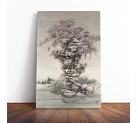 Yuan Yao Oriental Wisteria Canvas Print | Gallery Wrapped 30mm Frame Wall Art | 30x20 inches | Ready to Hang | Modern Picture | Living Room Bedroom Lounge Office