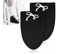 Yuanan 2Pcs Waterproof Foot Cover for Shower, Reusable Cast Cover Waterproof, Protector Sock for Broken Foot, Ankle, Wound & Bandage, Ideal for Crutch Users & Injury Recovery