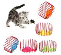 Yuanan 5Pcs Cat Spring Toys, Colorful Cat Spring Balls Interactive Kitten Toy Caged Rats Stretchable Springs Toy, Springs Cats Toys Hunting Kitten Toyss