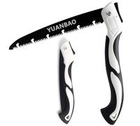 YUANBAO 8 Inch Folding Saw, Pruning Hand Saw for Wood Cutting, Garden Pruner with SK5 Curved Blade, Triple- Cut Razor Teeth, Foldable Handsaw for Tree Trimming, Camping, Gardening and Carpentry