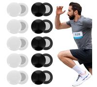 Yuanchu 10 Pairs Magnetic Race Bib Clips, Marathon Race Number Holder Running Bib Buckles Fixing System Magnets Clips Running Gear for Field Triathlon Run Cycling Replace Pins Secure