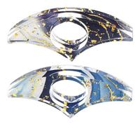 Yuanchu 2 Pcs Book Page Holder for Reading, Handmade Resin Thumb Ring Page Holder Glittering Thumb Bookmark Book Opener Personalized Reading Accessory Book Opener for Teachers Book Lovers Bookworm(A)