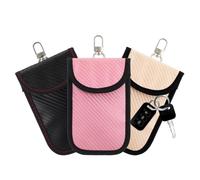 Yuanchu 3 Pack Faraday Pouches for Car Keys, Car Key Signal Blocker Bag Anti-Theft RFID Blocking Key Fob Protector for Keyless Entry Car Security