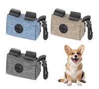 Yuanchu 3 Pcs Dog Poop Bag Dispensers, Dog Waste Bag Holder for All Leash Attachment Puppy Poop Bag Dispenser Zipper Pouch with Carabiner Clip for Cats Dogs Pet