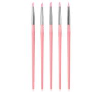 Yuanchu 5 Pcs Silicone Paint Brush, Professional Silicone Brush for Resin Silicone Sculpting Tools Rubber Brush Silicone Paint Brushes for Acrylic Painting Clay Handicraft Carving Pottery Artwork