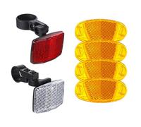 Yuanchu 6Pcs Bicycle Reflectors Front and Rear Kit, Bike Wheel Spoke Reflectors Set Mountain Bike Light Safety Warning Reflector Accessories for Night Cycling Handlebar Seatpost