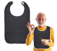 Yuanchu Adult Bibs, Adult The Eldly Bib Adult Washable Dining Bibs for Elderly Dementia Aids Bibs for Adults Mealtime Bib Clothing Protector for Elderly Men Women Adult Bibs for Elderly Washable(Gray)