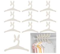 Yuanchu Baby Hangers for Clothes, Wooden Kids Coat Hangers with Cute Animal Designs, Non-Slip, Space Saving, 10 Count