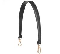Yuanchu Black Short Handbag Handle, 19 Inch PU Leather Purse Strap Replacement with Swivel Clasps for Wallet Tote Shoulder Bag