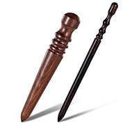 Yuanchu Leather Edge Burnish Kit, 2pcs High Density Professional Round Head Sandalwood Wood Leather Burnisher Tool for Polished Grinding Burnishing Hand Making Projects