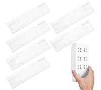 Yuanchu Power Strip Holder Self Adhesive, 6Pcs Mobile Punch Free Socket Holder Wall Mount Socket Desktop Fixer Kitchen Home Office Cable Management Essentials Space Saving Easy Install Surge Protector