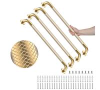YuanDe Brushed Gold 4 Pack 32 Inch Stainless Steel Grab Bar, Non-Slip, 500 lbs Weight Capacity