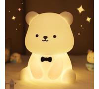 YuanDian Bear Night Light with 8 Color Lights, Gift for Adults Teens and Babies, Decorate Kids' Bedroom with Cute Silicone Bear Nightlights, Christmas Birthday Gift for Children and Toddlers