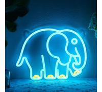 YuanDian Elephant Neon Sign, Animal Neon Lights for Bedroom Living Room Wall Decor, Birthday Party Gifts for Kids Adults People Who Like Elephants