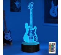 YuanDian Guitar Gifts for Men, Music Gift Funny 3D Illusion Lamp 16 Colors Changing Touch & Remote Control for Men Gamers Teenagers and Kid