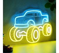 YuanDian Monster Truck Neon Sign, Neon Lights for Bedroom Gamer Room Wall Decor, Gift Ideas for Teen Boys Nephew Son Grandson