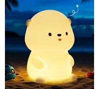 YuanDian Sea Otter Night Light, Gift for Babies and Teens, Decorate Kids' Bedroom with Cute Silicone Otter Nightlights with 8 Color Lights, Christmas Birthday Gift for Children and Toddlers Adults
