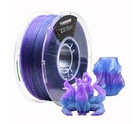YUANEANG Crystal Purple Gradient PLA Filament 1.75mm, 1kg Spool, Dual-Color Transition (Purple to Blue), Crystal-Effect PLA with Smooth Color Blending, ±0.03mm Precision, Easy Printing