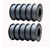 YUANEANG PLA 3D Printer Filament,10 Rolls,Dimensional Accuracy +/- 0.02 mm, 10kg Spool(22lbs), 1.75 mm,Grey