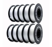 YUANEANG PLA 3D Printer Filament,10 Rolls,Dimensional Accuracy +/- 0.02 mm, 10kg Spool(22lbs), 1.75 mm,White
