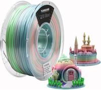 YUANEANG Silk Rainbow PLA 3D Printer Filament 1.75mm, 1kg Spool, High-Gloss Silk PLA in Vibrant Dawn Color, Smooth Shiny Finish, ±0.03mm Precision, Easy Printing, Ideal for Decorative Models